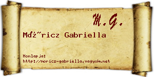 Móricz Gabriella névjegykártya