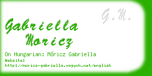 gabriella moricz business card