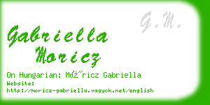 gabriella moricz business card